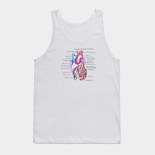 External Heart Anatomy Tank Top